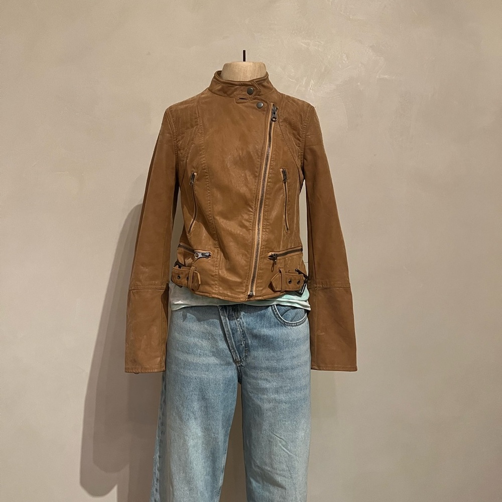 Free People We the Free Vegan Suede Moto Jacket